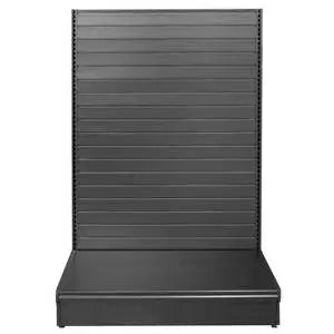 Displaywand halfhoog dubbelzijdig zwart HxBxD 151x104x95 cm.