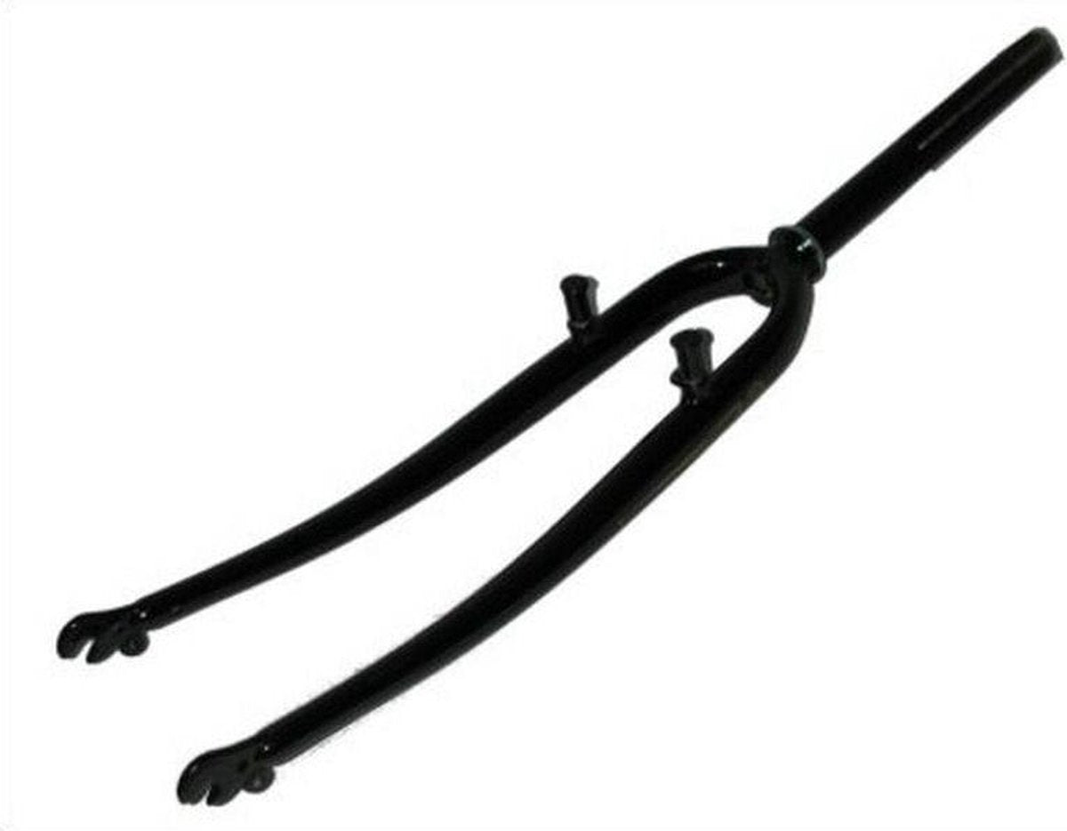 Hybride voorvork 28" met nok zwart 1"
