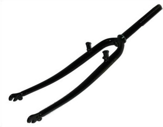 Hybride voorvork 28" met nok zwart 1"