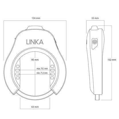 Linka ringslot ART -bluetooth-alarm-usb-zwart