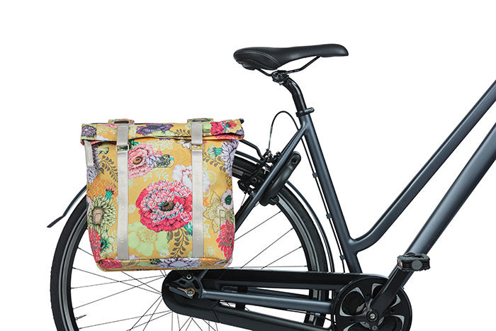 Basil 18155 Bloom Field dubbele fietstas 28-35L honey yellow