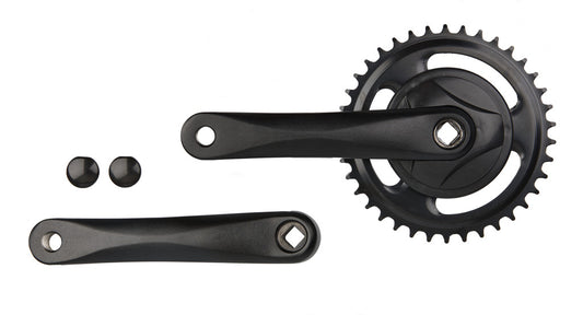 Vinty crankstel 38T. met disc zwart