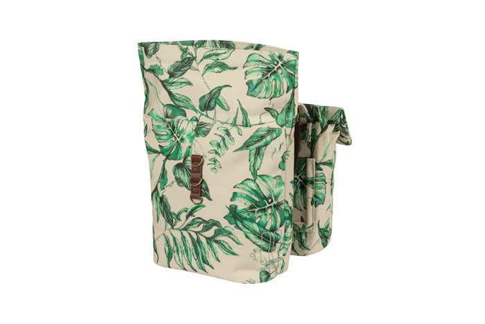 Basil 18082 Ever-Green dubbele fietstas 28-38L. sandshell beige