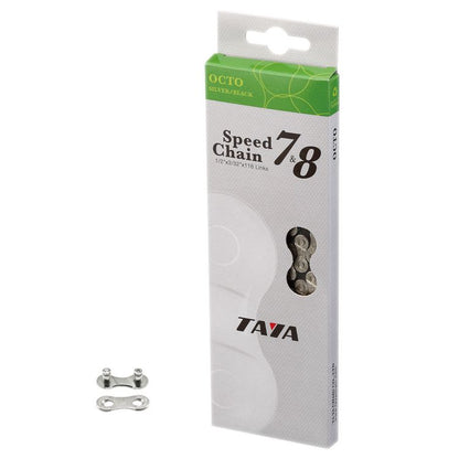 Taya Octo ketting 1/2x3/32 - 116 7/8 speed zilver / zwart