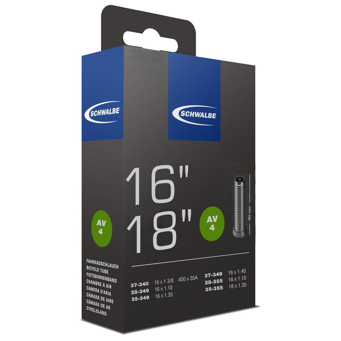 Bib. AV 4 - 40 mm. / 28/37-340/355 / 16x1.1/8-1.3/8 / 18x1.1/8 10410310