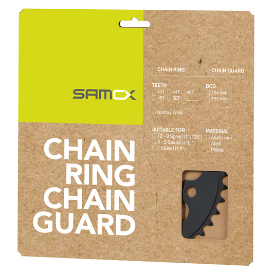 SAMOX E-Bike kettingblad NW 42T BCD 104 mm. 1/2x3/32" en 11/128" staal zwart