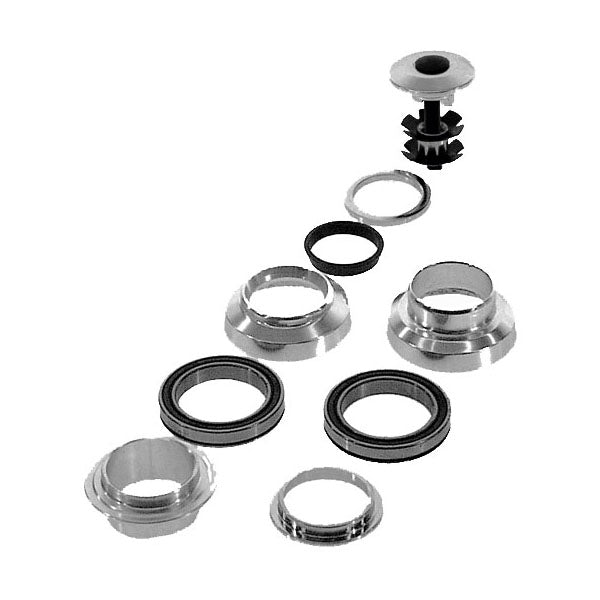 Tange Seiki Ahead set 1.1/8" aluminium zilver