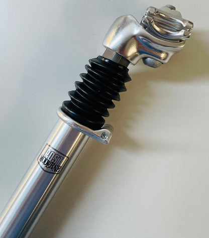 Post Moderne zadelpen verend 'laag' ATB 25.4 zilver