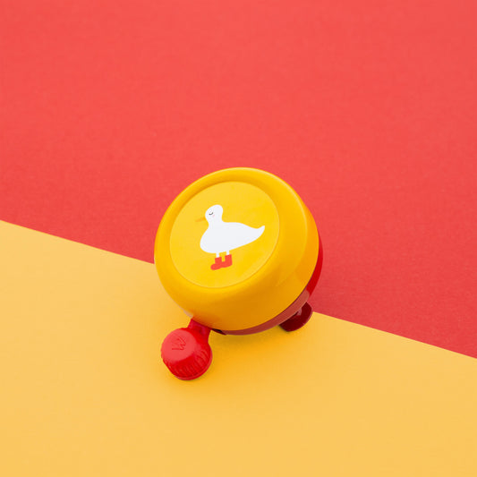 Widek kinderbel Explorer Sleepy Duck rood/geel op kaart