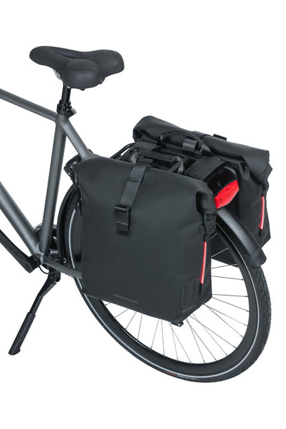 Basil 18076 Soho dubbele fietstas Nordlicht 41L. night zwart