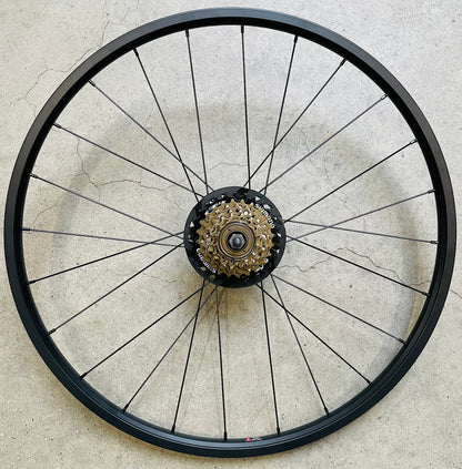 Achterwiel 24" - 507 / 24x1.75 BFK zwart freewheel disc