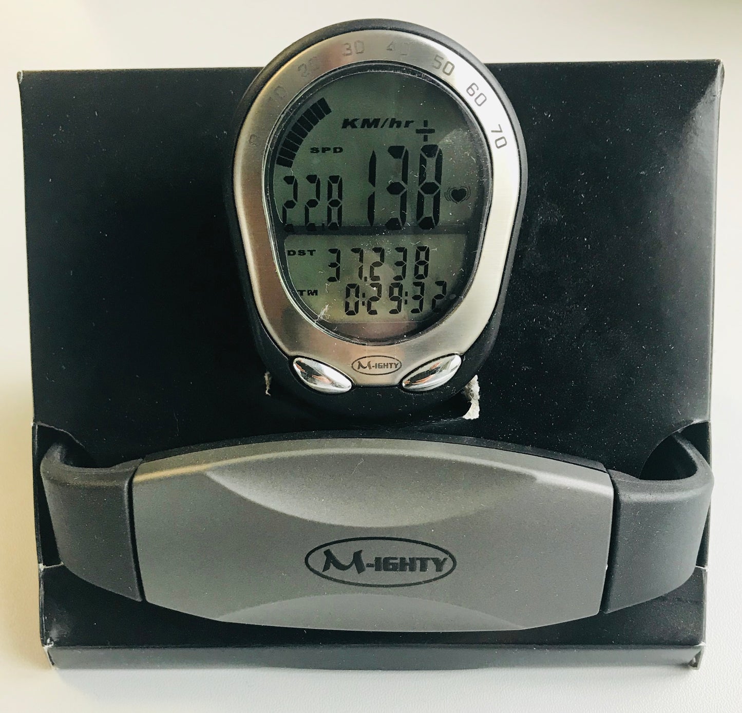 M-ighty fietscomputer/hartslagmeter 20 functie's excl. batterijen