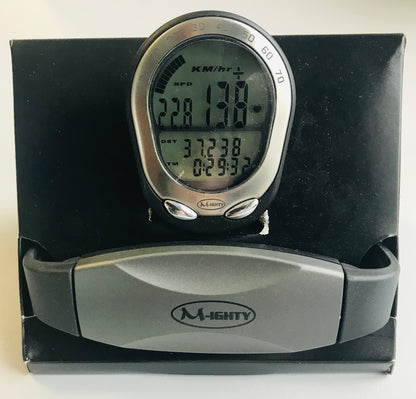 M-ighty fietscomputer/hartslagmeter 20 functie's excl. batterijen