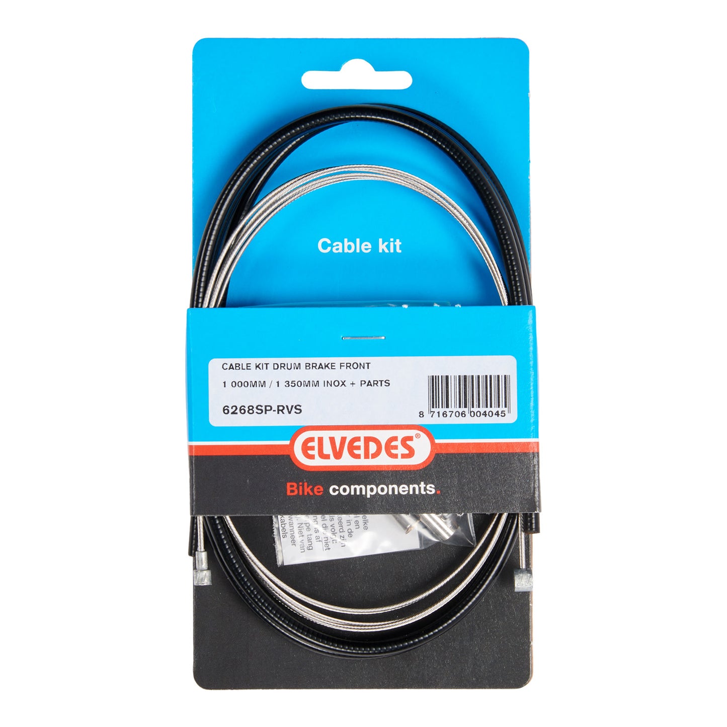 Elvedes 6268SP-RVS kabel TV universeel met draadeind + inbus zwart