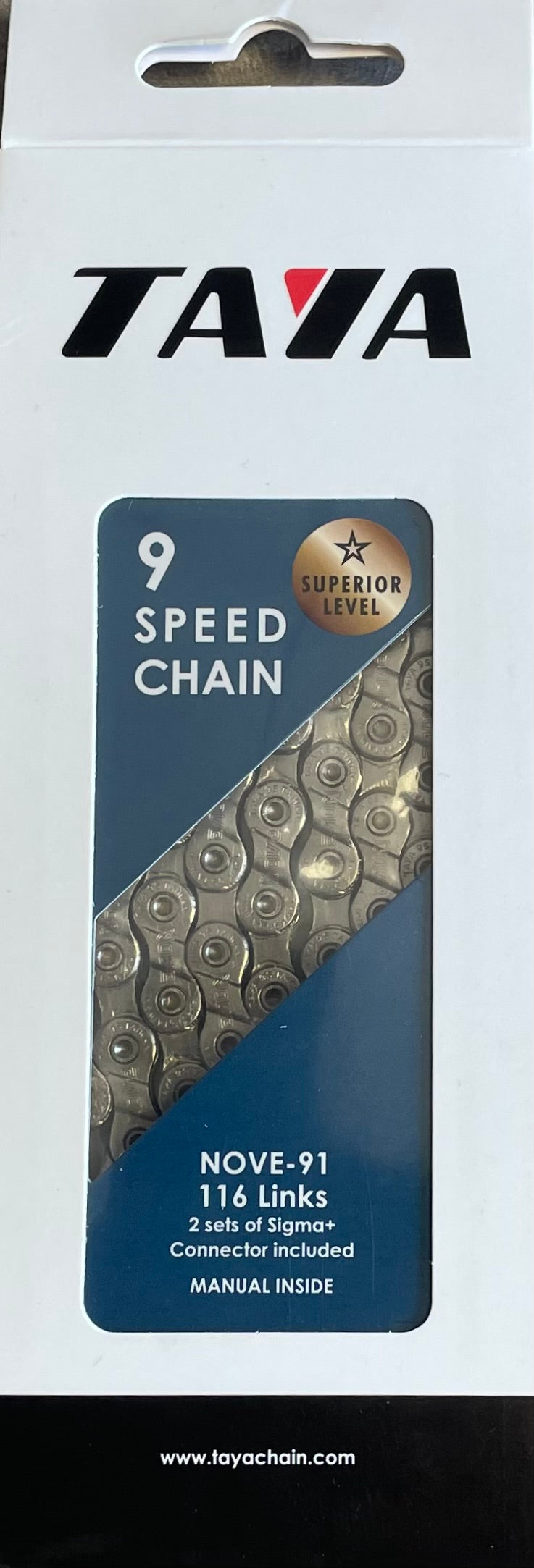Taya Nove-91 E-Bike ketting 1/2x5/64 - 116 9 spd. zilver Diamond Hard Treatment