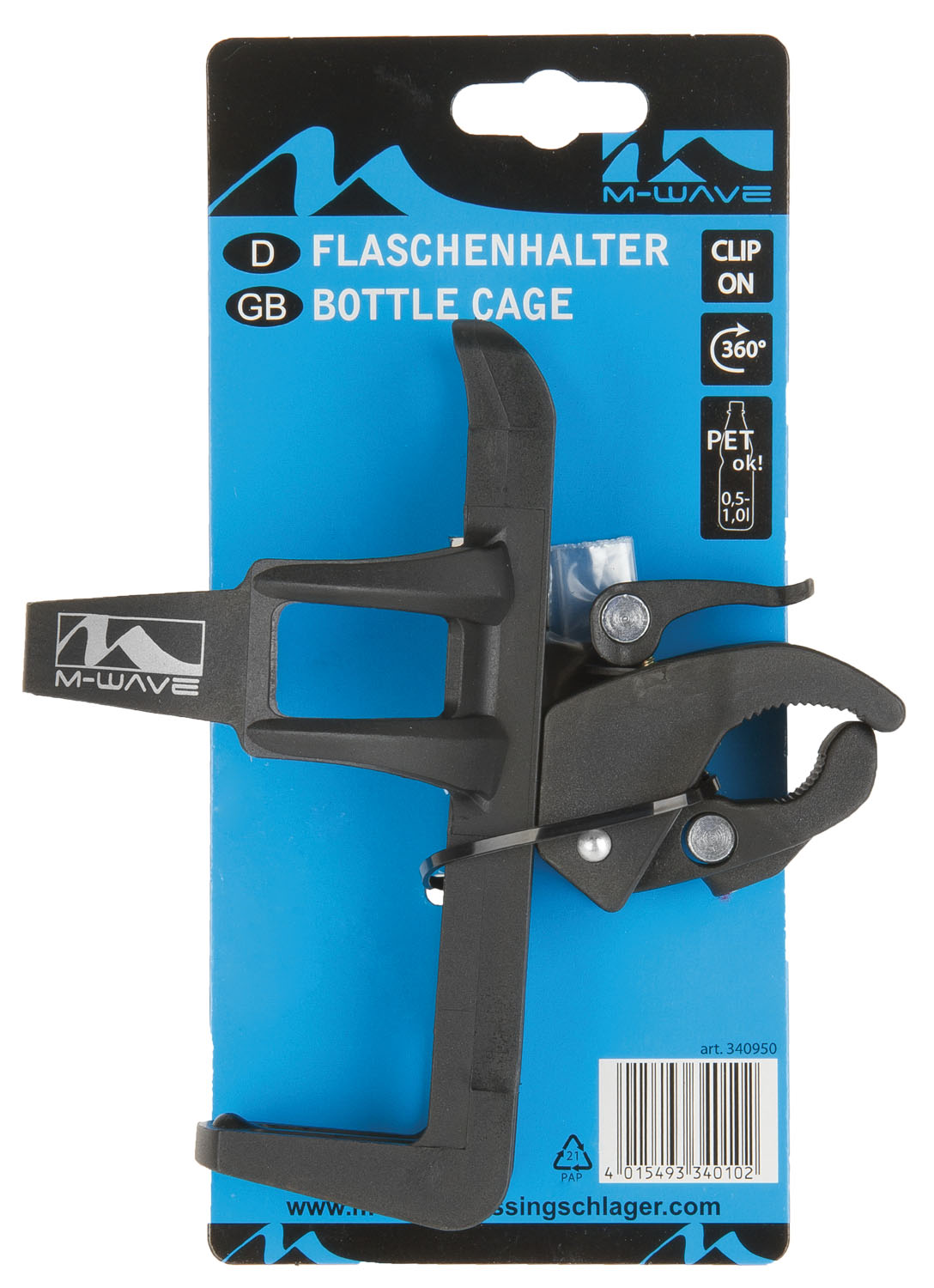 M-Wave bidonhouder met snelspanner voor stuur of frame