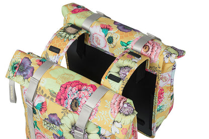 Basil 18155 Bloom Field dubbele fietstas 28-35L honey yellow