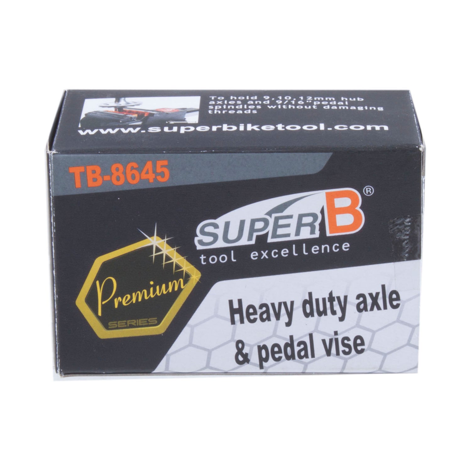 SuperB TB-8645 bankschroef inzetstuk 9/16 pedaal 9/10/12 mm. as
