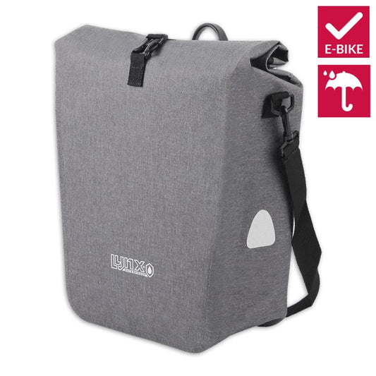 Lynx enkele fietstas Canyon 23 ltr. grijs TPU waterdicht