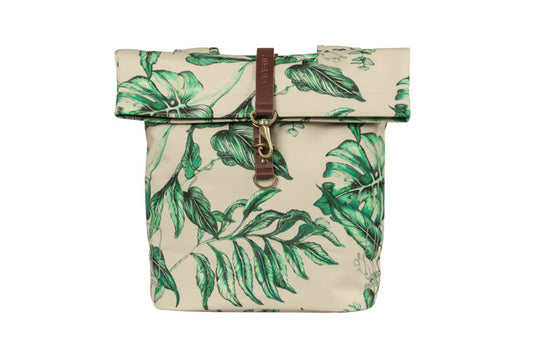 Basil 18082 Ever-Green dubbele fietstas 28-38L. sandshell beige
