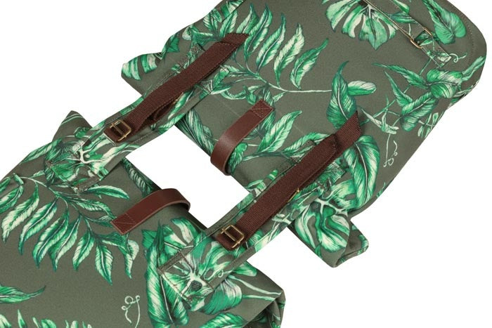 Basil 18083 Ever-Green dubbele fietstas 28-38L. thyme groen