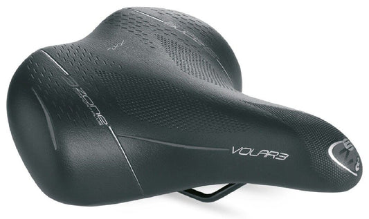Selle Bassano zadel Volare Big City 3 Zone Comfort + elastomeer zwart (grote kaart)
