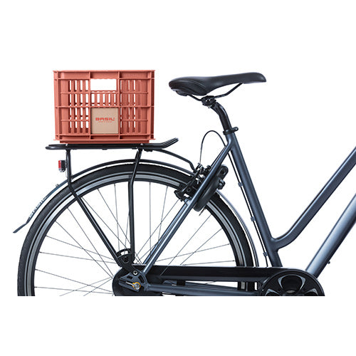 Basil 21113 Crate S fietskrat gerecycled kunststof small 17,5L terra red