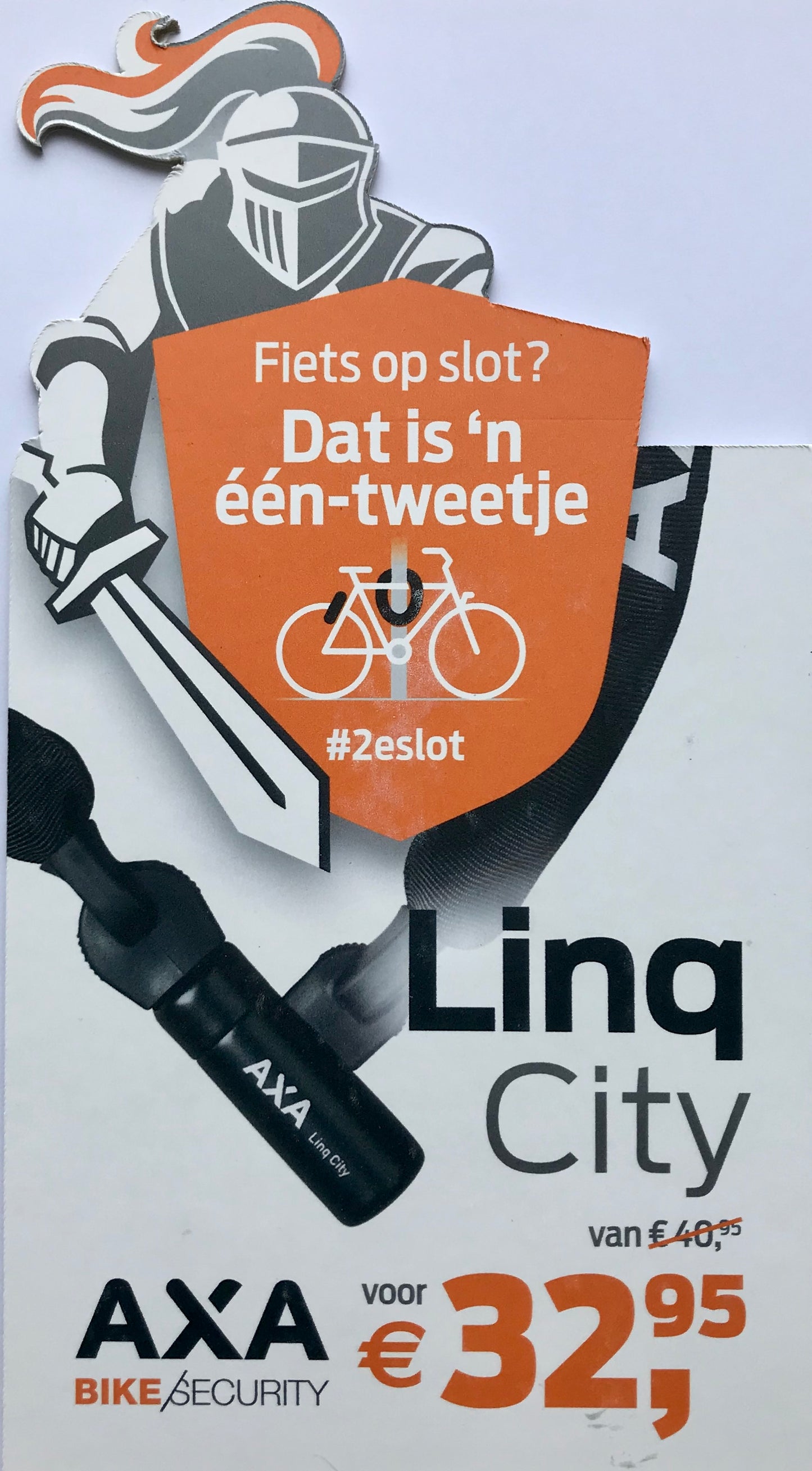 AXA LINQ CITY 100 kettingslot 100 cm. 7 mm. Ø