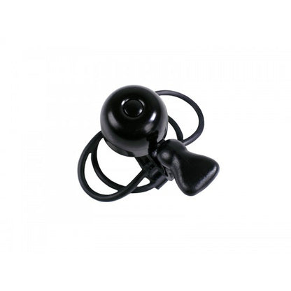 Simson 021230 fietsbel micro 23 mm. zwart rubber elastiek bevestiging