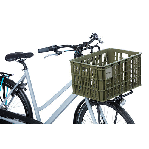 Basil 21160 Crate L fietskrat gerecycled kunststof groot 40L moss green
