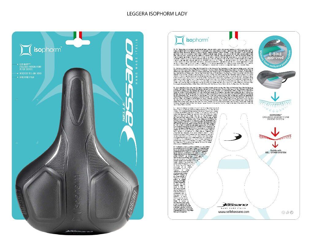Selle Bassano zadel Leggera Isophorm City zwart dames (kaart)