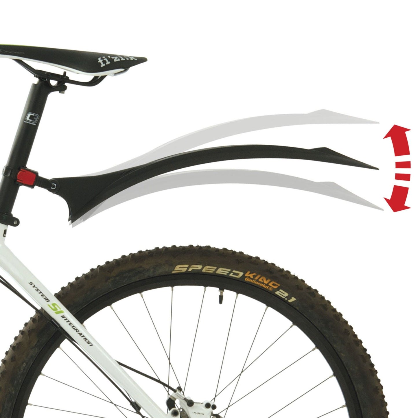 Polisport Cross Country Evo spatbord achter 26"/27,5"/29"