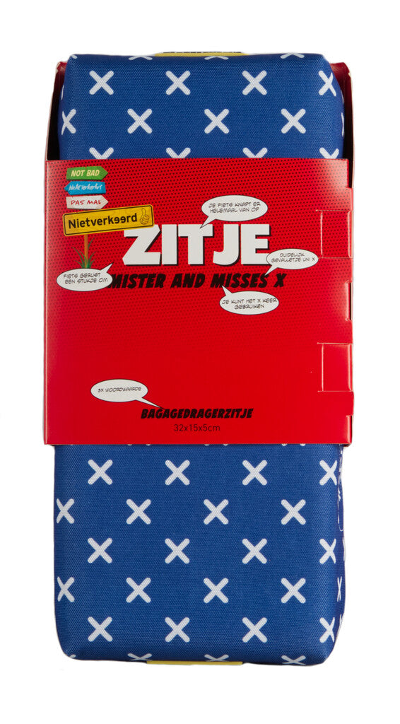 N/V zitje bagagedrager 32x15x5 cm. Mister and Misses X