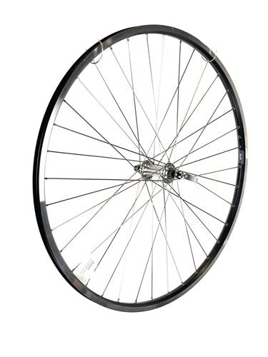 Voorwiel 802924 28" 19-622 hybride alu. zwart  ZAC 19 QR RVS spaak