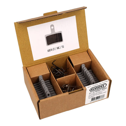 Elvedes 6854T-BOX disc brake pad soft compatible o.a. Shimano en Tektro (10)