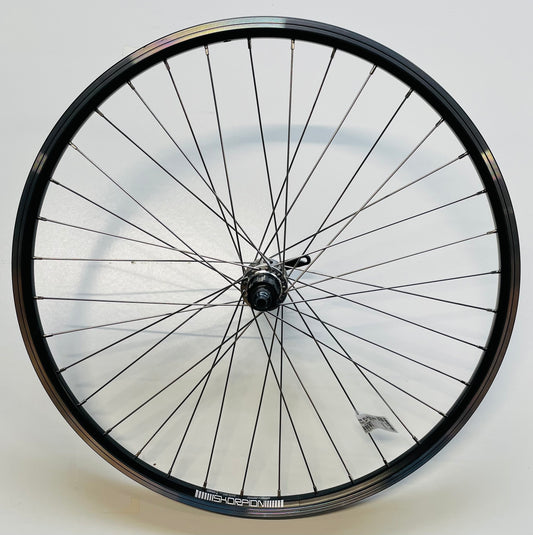 Achterwiel 26"- 559x19 Skorpion alu. zwart FM32 QR cassette 8/9
