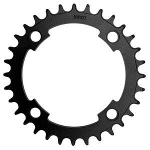 SAMOX E-Bike kettingblad NW 38T BCD 104 mm. 1/2x3/32" en 11/128" aluminium zwart