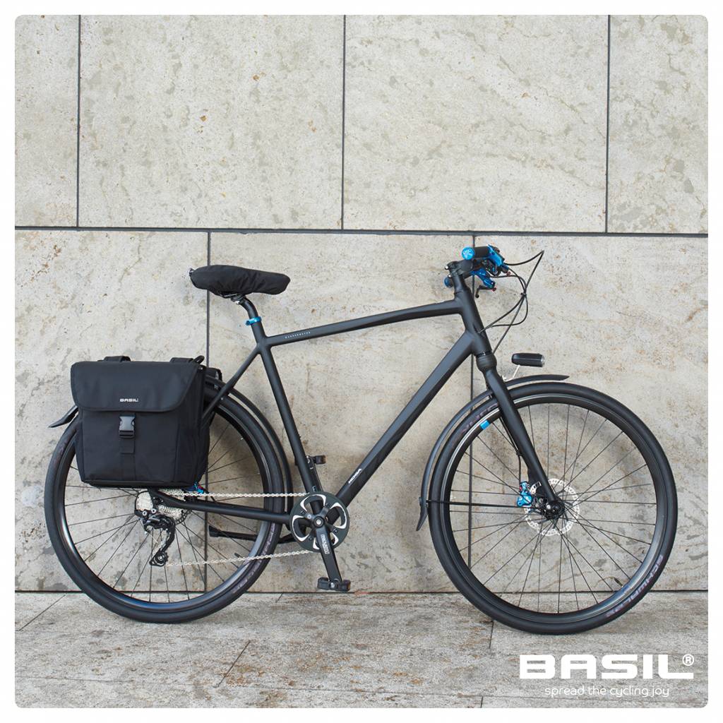 Basil 18468 GO dubbel fietstas 32L solid black