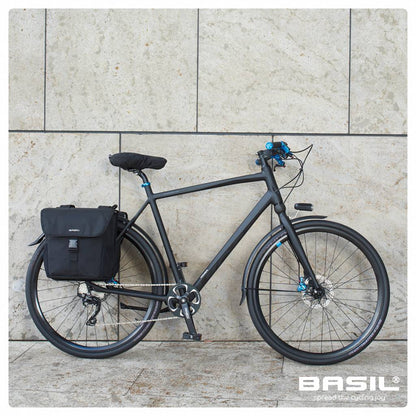 Basil 18468 GO dubbel fietstas 32L solid black