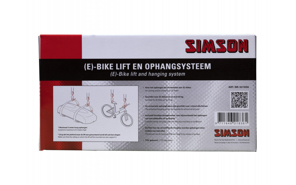 Simson 021836 (E)-bike lift en ophangsysteem
