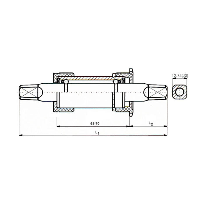 Neco trapas alu. BSA 127.5 mm.