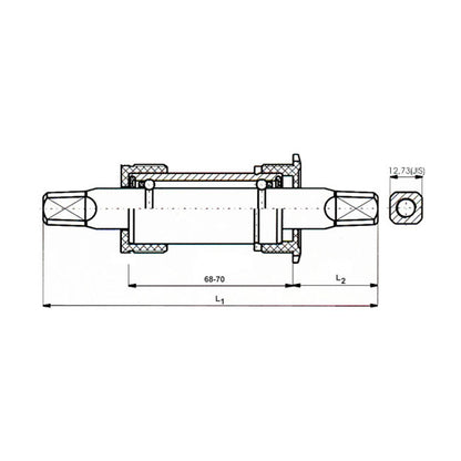 Neco trapas alu. BSA 127.5 mm.
