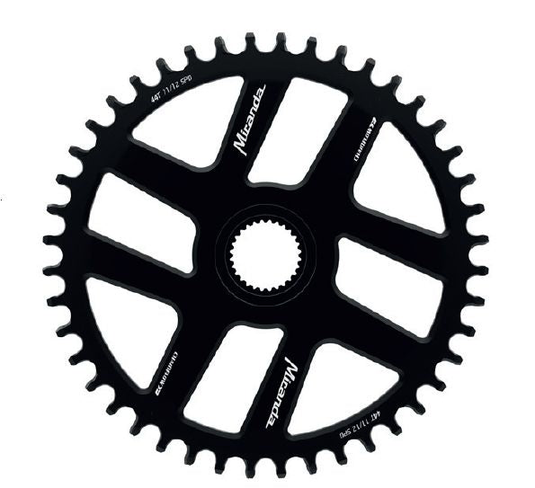 Miranda tandwiel 38T. D1 Bosch 4 chainline 47.5 mm. DM staal zwart