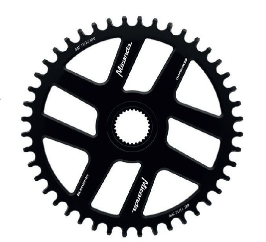 Miranda tandwiel 38T. D1 Bosch 4 chainline 47.5 mm. DM staal zwart