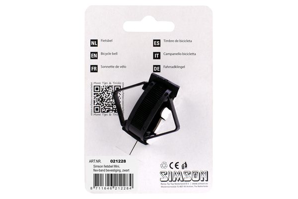 Simson 021228 fietsbel mini 32 mm. flex band
