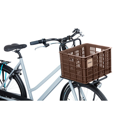 Basil 21139 Crate M fietskrat gerecycled kunststof medium 29,5L brown