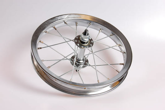 Voorwiel 12" verchroomd