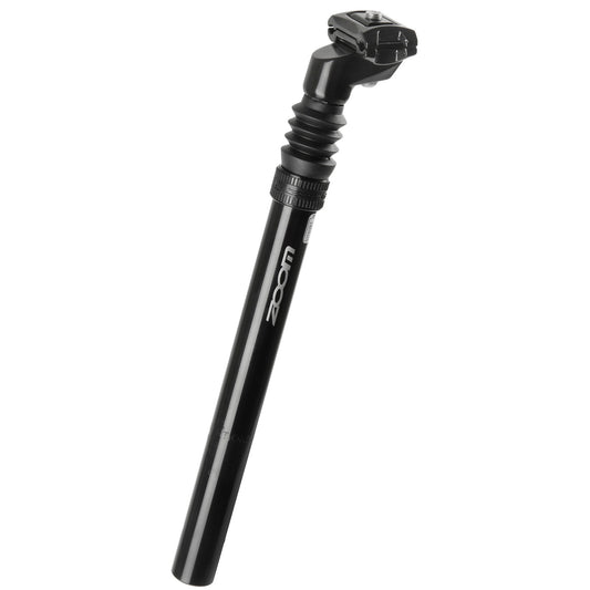 Zoom zadelpen ATB 25.4 alu. zwart verend 350 mm.