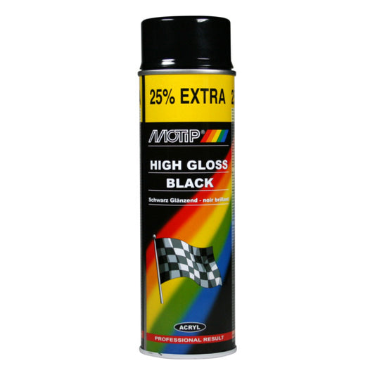 Motip spuitlak 500 ml. zwart glans A