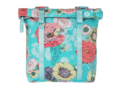 Basil 18156 Bloom Field dubbele fietstas 28-35L sky blue